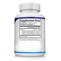 Capsules de glycinate de magnésium, dosage personnalisé, marque privée, OEM, ODM, supplément alimentaire