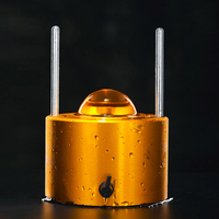 Moule à glaçons rond en diamant personnalisé en aluminium 60 mm pour whisky, qualité alimentaire, fabricant d'équipement d'origine, moule à boules de glace dorées