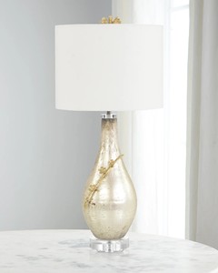 Wholesale Luxury Glass <b>Bedside</b> Lamp with Led <b>Table</b> Contemporary Design Shade Iron Body Electric Power Supply Bedroom Decorative - Product Image 3