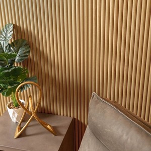 Pannelli 3D Tambour Super Flessibili in <span class=keywords><strong>MDF</strong></span>, Design Europeo in Rovere <span class=keywords><strong>Bianco</strong></span> e Noce Nero, <span class=keywords><strong>Pannello</strong></span> Scanalato per Hotel, Camere da Letto e Appartamenti - Product Image 3