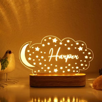 Ornement de lumière nocturne DIY en acrylique, forme personnalisable |   Design créatif d'animaux de dessin animé/de mode pour les cadeaux des enfants et la décoration de la maison