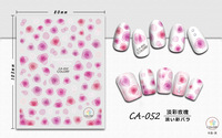 CA41-72 Anime dessin animé 3D ours en peluche fleur fruits marin lune ongles autocollant été ongles papillon pour beauté manucure Applique