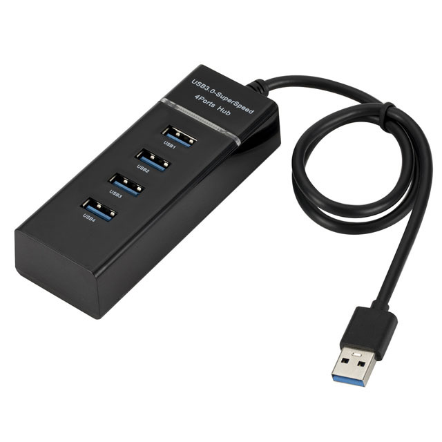 Hot Sales High-Speed 4-Port USB 3.0 Hub 5Gbps Wired USB C Splitter for Laptop Flash Drives Printer and Stock Management