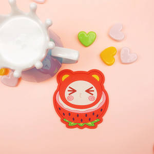 Custom Classic Round PVC Rubber Coasters Soft Colorful <b>Coffee</b> Cup <b>Pad</b> Debossed Silicone Coaster with Custom Design - Product Image 1