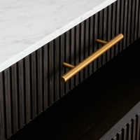 Buffet Finnley avec plateau en marbre de haute qualité, armoire de salle à manger, meuble de restaurant