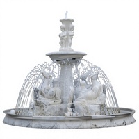 Fuente de Agua Moderna Personalizada de Mármol de Color para Exteriores con Control Programable, Diseño de Caballo para Decoración de Jardín o Patio, Fácil Instalación