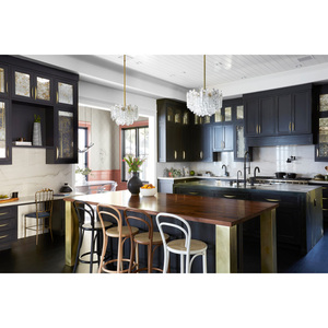 AisDecor Série sombre populaire <span class=keywords><strong>Plan</strong></span> de décoration intérieure Famille Armoires de <span class=keywords><strong>cuisine</strong></span> design shaker noir mat - Product Image 6