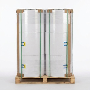 Papier thermique couché <span class=keywords><strong>Antac</strong></span> en rouleau jumbo, vente en gros directe usine, matière première pour étiquettes, largeur personnalisée, OEM ODM - Product Image 1