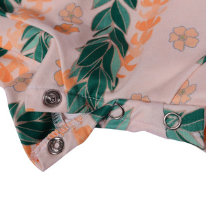 GA-12 OEM/ODM Vestido de Verano para Bebé con Tirantes Ajustables, Estampado de Leopardo, Peplum con Cuerda, Tejido de Algodón RIB para Niñas - Product Image 4