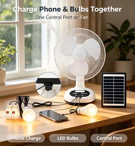 Ventilador de Mesa con Carga Solar para Exteriores a Bajo Precio, Ventilador Portátil con Panel Solar para Automóvil - Product Image 6