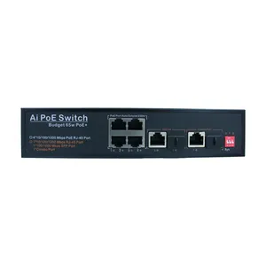 Unmanaged intelligent PoE switch 4 Gigabit PoE ports 1 Gigabit uplink network/SFP port 1 Combo switch