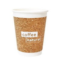 Gobelet en papier biodégradable anti-fuite de 400 ml avec couvercle pour café, lait, thé, boissons chaudes à emporter, usage commercial, imprimé