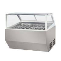 Mini vitrine congélateur pour crèmes glacées, vitrine congélateur commerciale pour crèmes glacées, armoire de service à crèmes glacées avec vitrine en verre pour magasins