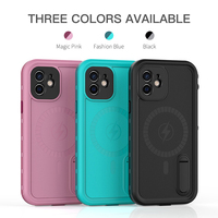 Shell box — étui étanche pour Iphone 12 avec poignée intégrée, accessoires de téléphone certifié IP68, matériel magnétique en TPU, nouveauté 2020