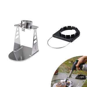 Campingmoon Placa de Acero Inoxidable para Hornear, Asar y Preparar Huevos, Accesorios para Antorcha de Fuego, Lengüeta de Estabilización - Product Image 1