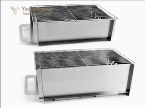 Grill multifonctionnel en acier inoxydable avec ventilation extractible, compatible charbon de bois et alcool, idéal pour les grillades nocturnes - Product Image 5