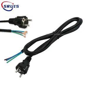 SRUIS/OEM 3-prong European EU 6ft 6 feet AC wall cord for inspiron lenovo HP laptop computer power cord