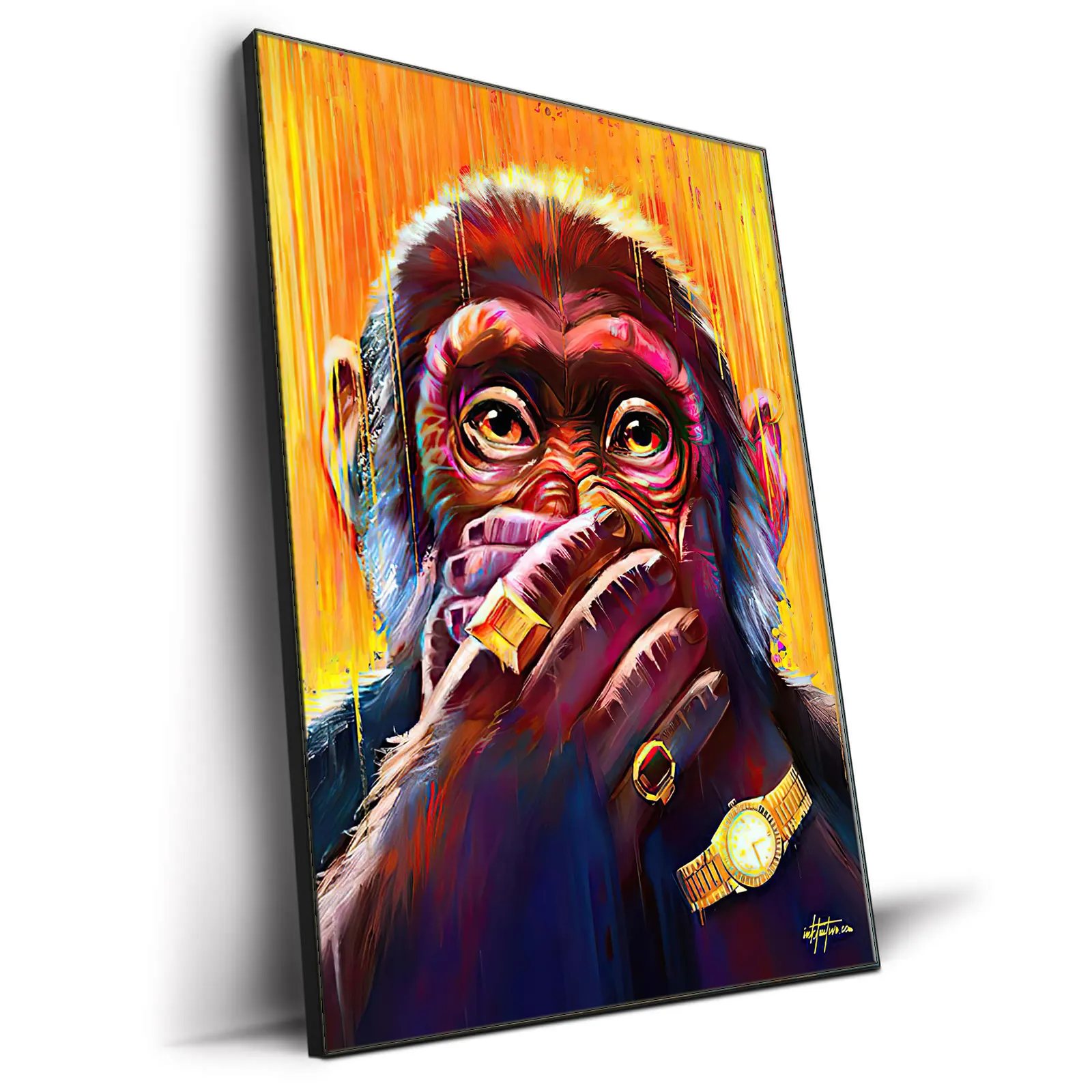 Factory price High Quality modern Graffiti Art Canvas Painting Orangutan Canvas Printing and Prints Street Animal Wall art