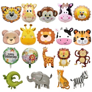 Nouveau ballon jouet en <span class=keywords><strong>film</strong></span> <span class=keywords><strong>d</strong></span>'aluminium à tête <span class=keywords><strong>d</strong></span>'animal de 18 pouces, tête de tigre et tête de lion en forme de fête <span class=keywords><strong>d</strong></span>'anniversaire <span class=keywords><strong>d</strong></span>écoration ballons jouets - Product Image 2