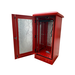 Langji Outdoor Base Station Cabinet Double Layer Structure With Fan Cooling Outdoor Telecom Climate Control Cabinet