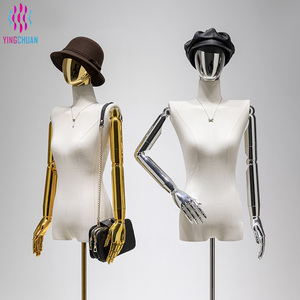 <span class=keywords><strong>Mannequin</strong></span> de <span class=keywords><strong>couture</strong></span> femme demi-corps en mousse et tissu, réglable, pour présentation de vêtements, prix abordable - Product Image 1