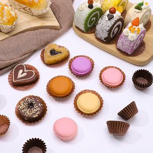 Mini tráng miệng bánh ngọt lót 6cm Cookie khay bánh <span class=keywords><strong>cupcake</strong></span> hộp cá nhân Giấy nướng kẹo container rò rỉ Brownie trường hợp - Product Image 4