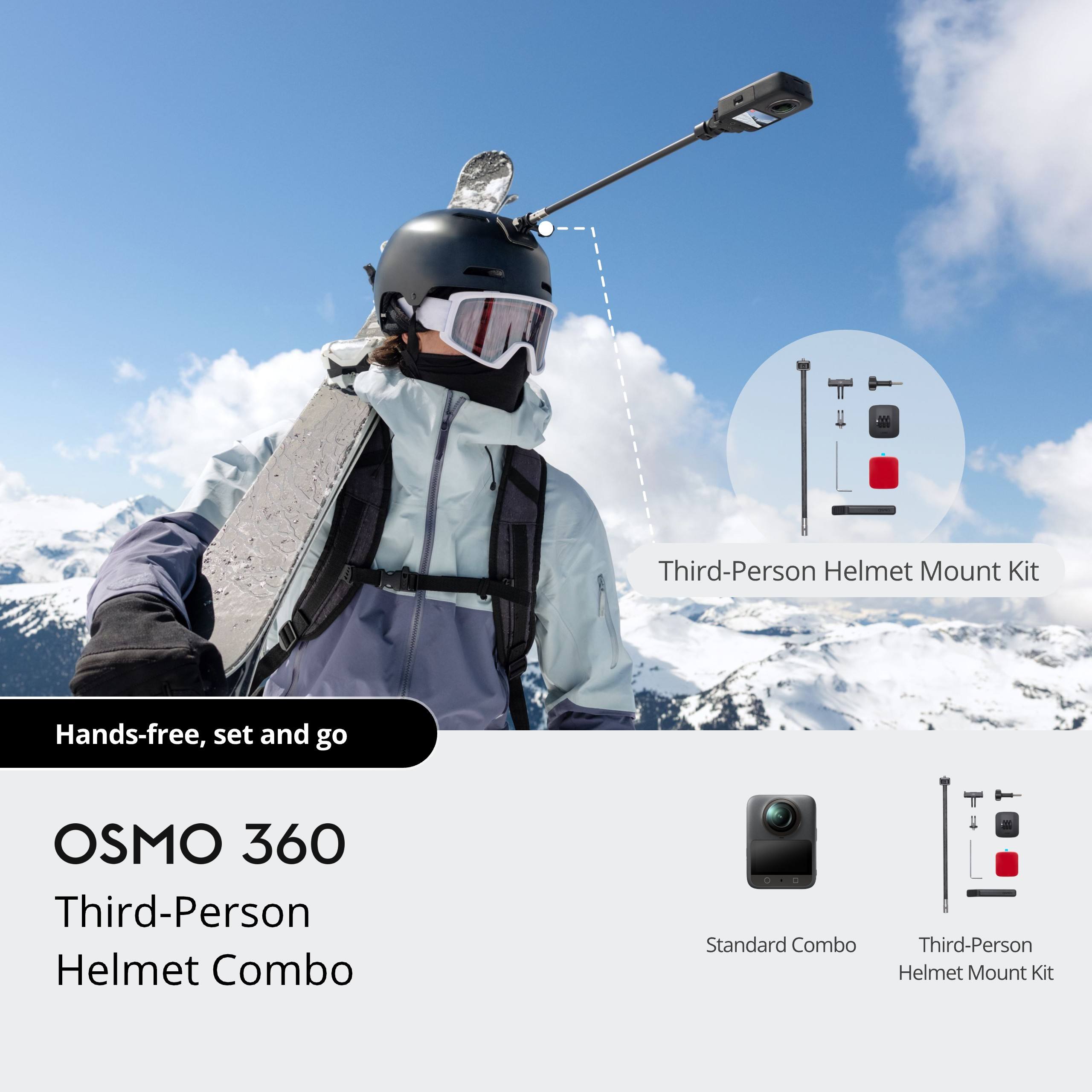 Combo casque à la troisième personne Osmo 360