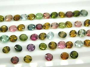 Cabujones de piedras preciosas de cuarzo natural, corte facetado, corte ovalado, mezcla de turmalina múltiple, sombra ligera suelta para uso de collar - Product Image 2