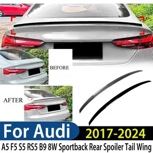 สปอยเลอร์หลังรถยนต์ สำหรับ A5 F5 S5 RS5 B9 8W Sportback ปี 2017-2024 อุปกรณ์ตกแต่งภายนอกรถยนต์ ชุดแต่งปีกหลัง - Product Image 1