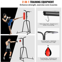 Support de sac de vitesse en acier 2-en-1 pour la station de fitness de plate-forme de boxe à domicile avec vitesse de frappe élevée