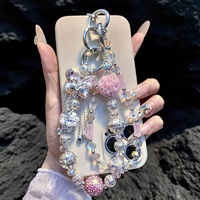 Lujoso Colgante de Mariposa Roja con Diamantes de Imitación, Correa para Teléfono con Cuentas de Cristal de Alta Calidad, Estilo Y2K, Joyería Tecnológica, Cordón de Regalo