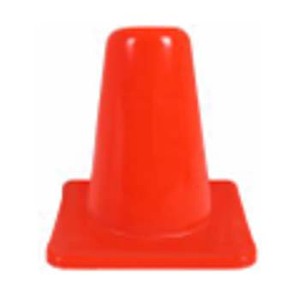 Cône de signalisation routière en PVC orange réfléchissant de haute intensité, 6 pouces (150 mm), à prix abordable - Product Image 1