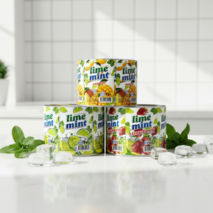 Op maat gemaakte PET-kleefstickers en lijmlabels voor gebruik met voedsel - Product Image 1