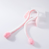 Serre-tête en peluche avec oreilles de lapin mobiles, doux, chaud et mignon, accessoires capillaires d'hiver pour filles, pour cosplay, usage quotidien, fêtes et décorations de vacances
