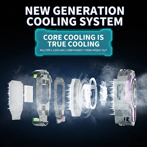 Ventola di Raffreddamento per Semiconduttori in Alluminio U-Jet, Dissipatore Magnetico per Telefono, Supporto Clip per Raffreddamento <span class=keywords><strong>Giochi</strong></span>, Supporto per Telefono - Product Image 2