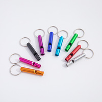 Mini sifflet de survie en alliage d'aluminium, sifflet de signalisation de sécurité pour le camping, la randonnée, le sauvetage et l'équipement EDC