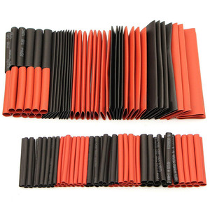 127 Stück Rot Schwarz Schrumpf schlauch Poly olefin 2:1 Elektrische Wickel draht hülsen Isolierung Schrumpfschlauch-Sortiment - Product Image 1