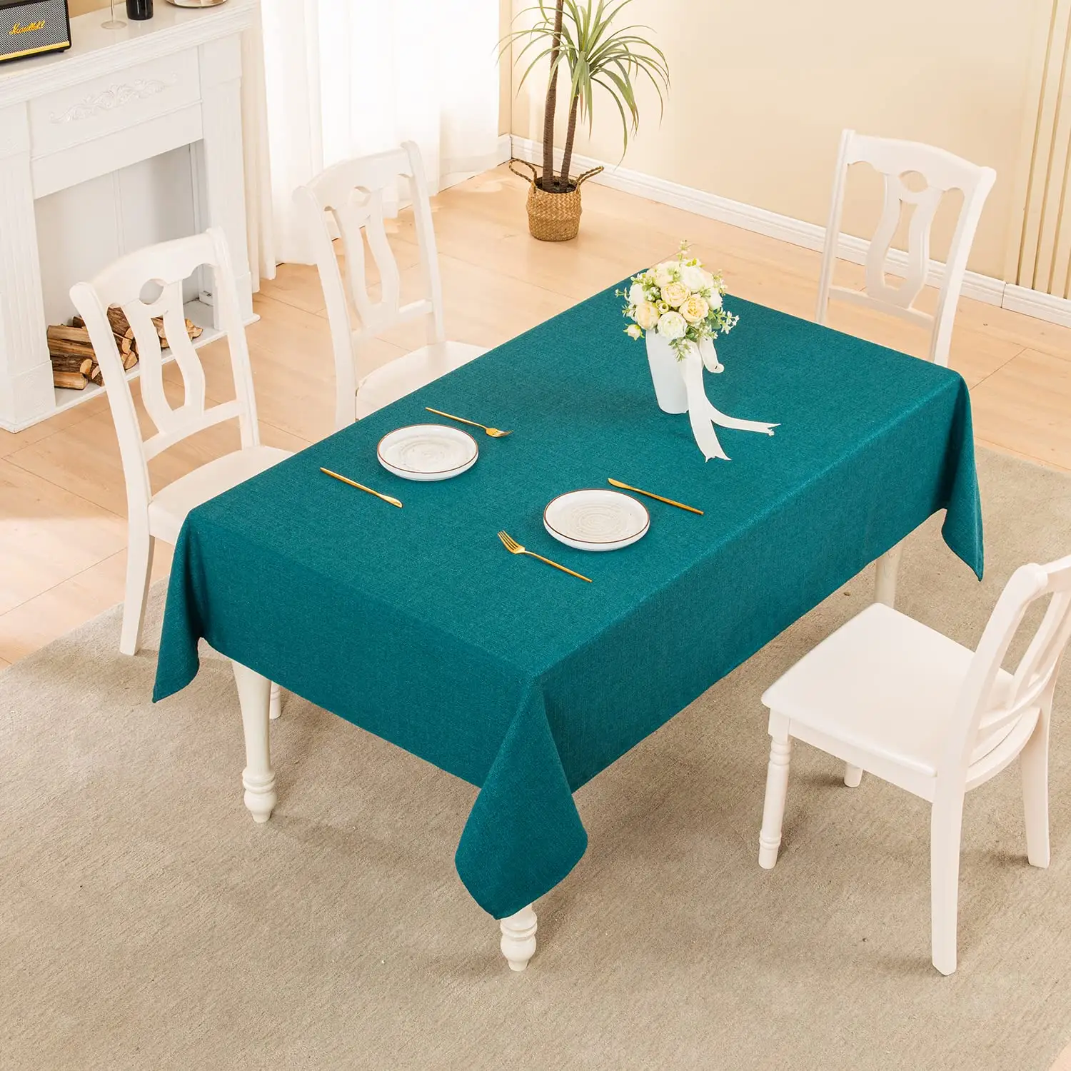 Water Proof Rectangular Table Cloth Linen Fabric Tablecloths for Wedding Home Decoration