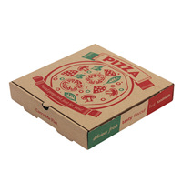 Boîtes d'emballage de pizza intérieures pliables en papier d'aluminium 33x33, boîte de pizza triangulaire à emporter, simple tranche