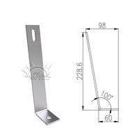 Système de montage solaire en gros, angle fixe 10 degrés, pièces de support de toit solaire en acier au carbone pour panneau solaire