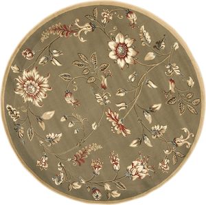 <span class=keywords><strong>Lyndhurst</strong></span> Collection Tapis Rond Vert Multi Floral Traditionnel Sans Déchirure Entretien Facile Haut Trafic Salon Chambre - Product Image 1