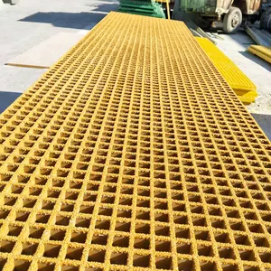 High Quality FRP Walkway 1220 X 3660mm X 38mm FRP Molded Gratings Panel Fiberglass Grating Molded For Floor
