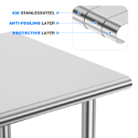 Table d'assemblage de table en acier inoxydable pour cuisine commerciale Catering Hotel