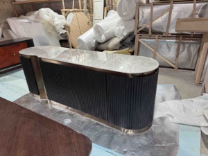 Modern Nordic Wood <strong>Sideboard</strong> with Integrated Storage for Dining Room <strong>Kitchen</strong> &amp; Hotel Use-Eco-Friendly Handmade Design - Product Image 2