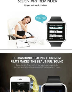 スマートウォッチ1.75インチ画面カラーSDカードカメラBT電話A1スマートウォッチAndroid IOS電話用SIMカード付き - Product Image 4