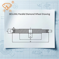 Roue diamantée FA de 100 mm (4 pouces) pour machine à meuler les bords de verre