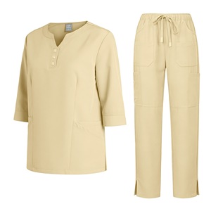 Conjunto de Uniformes Médicos Personalizados para Mujer, Manga 3/4, Secado Rápido, Multibolsillos, Poliéster Dobby, Uniforme de Enfermera 82031 - Product Image 4