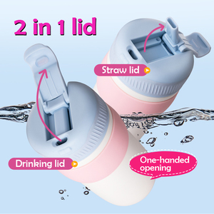 Everich แก้วกาแฟสแตนเลสผนังสองชั้นกันรั่วแก้วมีฝาปิดและที่จับ2ใน1 - Product Image 5
