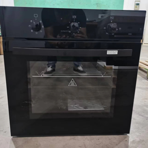 Lò nướng điện Tích hợp 24 "60cm với 7 chức năng, núm điều khiển, Lò Nướng tường bếp 2.2 khối màu đen 62l - Product Image 1