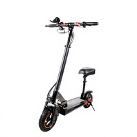 Trottinette électrique pliable de 10 pouces en alliage d'aluminium avec double suspension et siège, trottinette électrique pour adultes, déplacements urbains